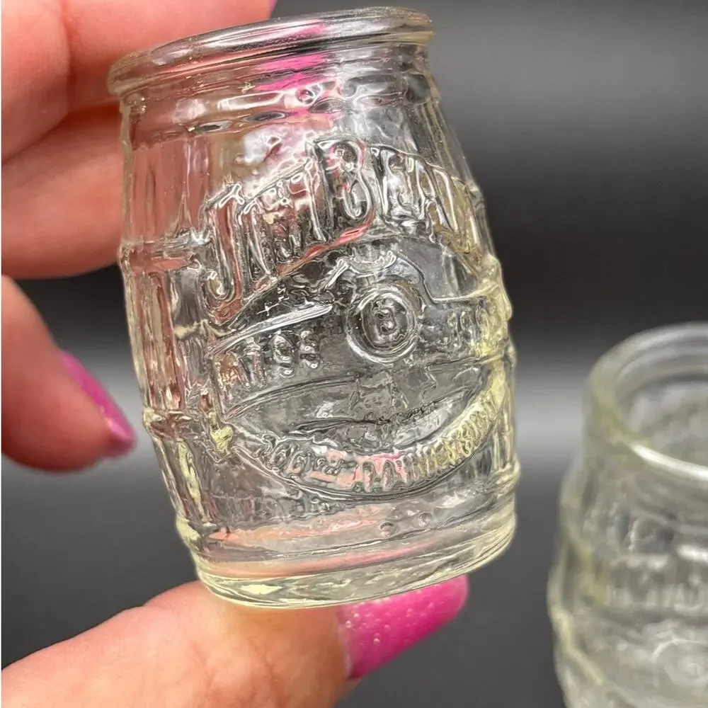 Jim Beam Barrel Shaped Toothpick Holder - Shot Glass 200th ANNIVERSARY 1795-1995